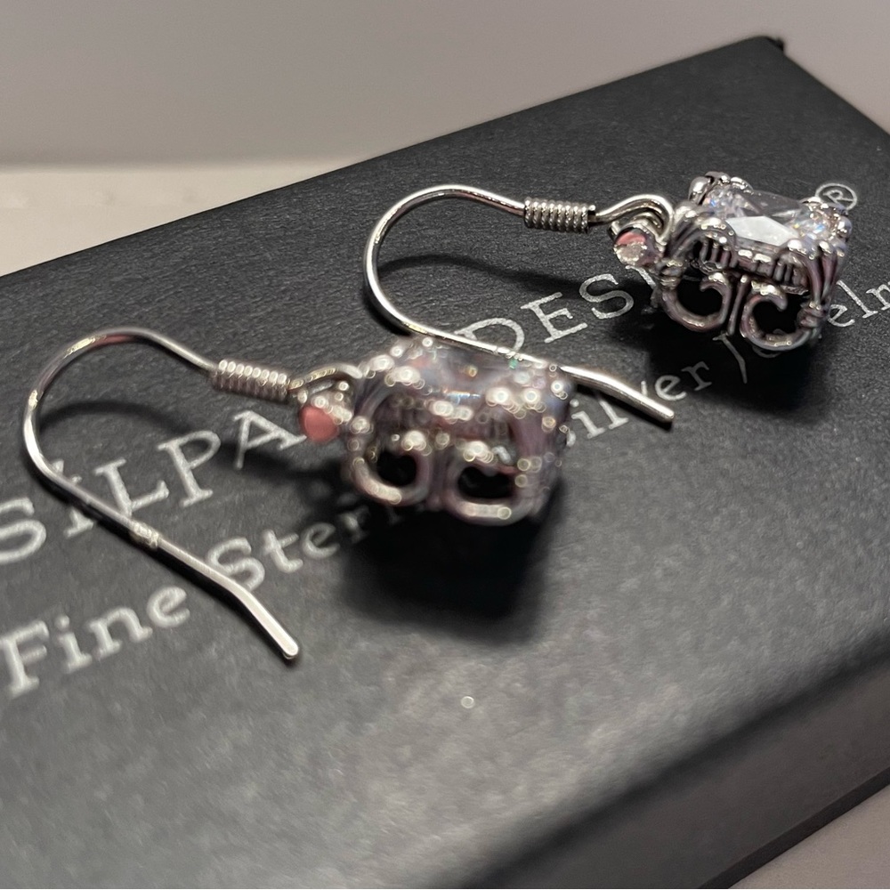 Silpada Sterling Silver Uptown Cubic Zirconia Earrings W0975 - Picture 10 of 14